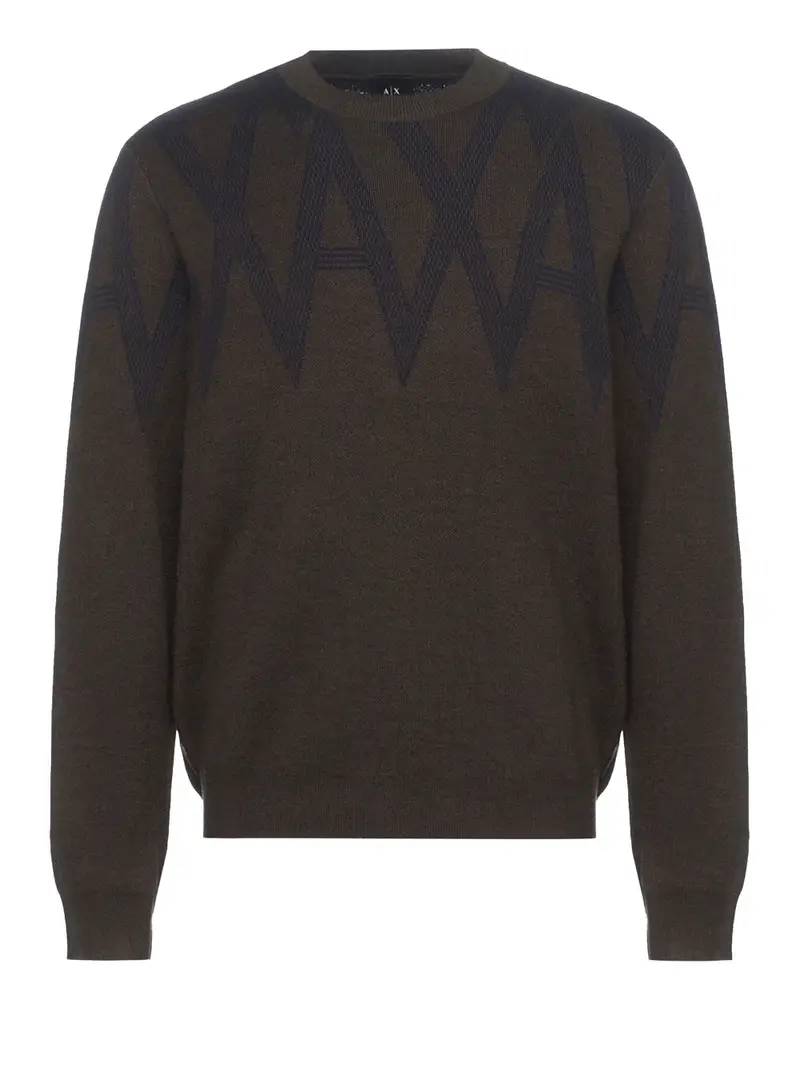 pullover armani exchange da uomo - marrone