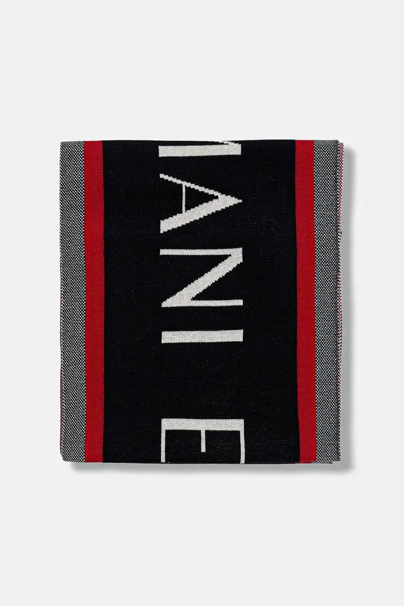 scialle con lana colore blu navy XM001552 AF13776 miniatura 2