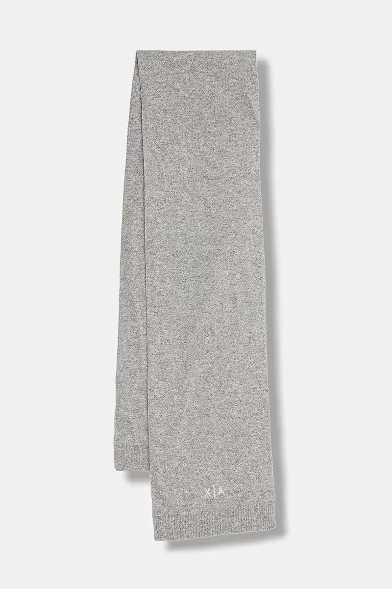 scialle con lana colore grigio XW001520 AF16181