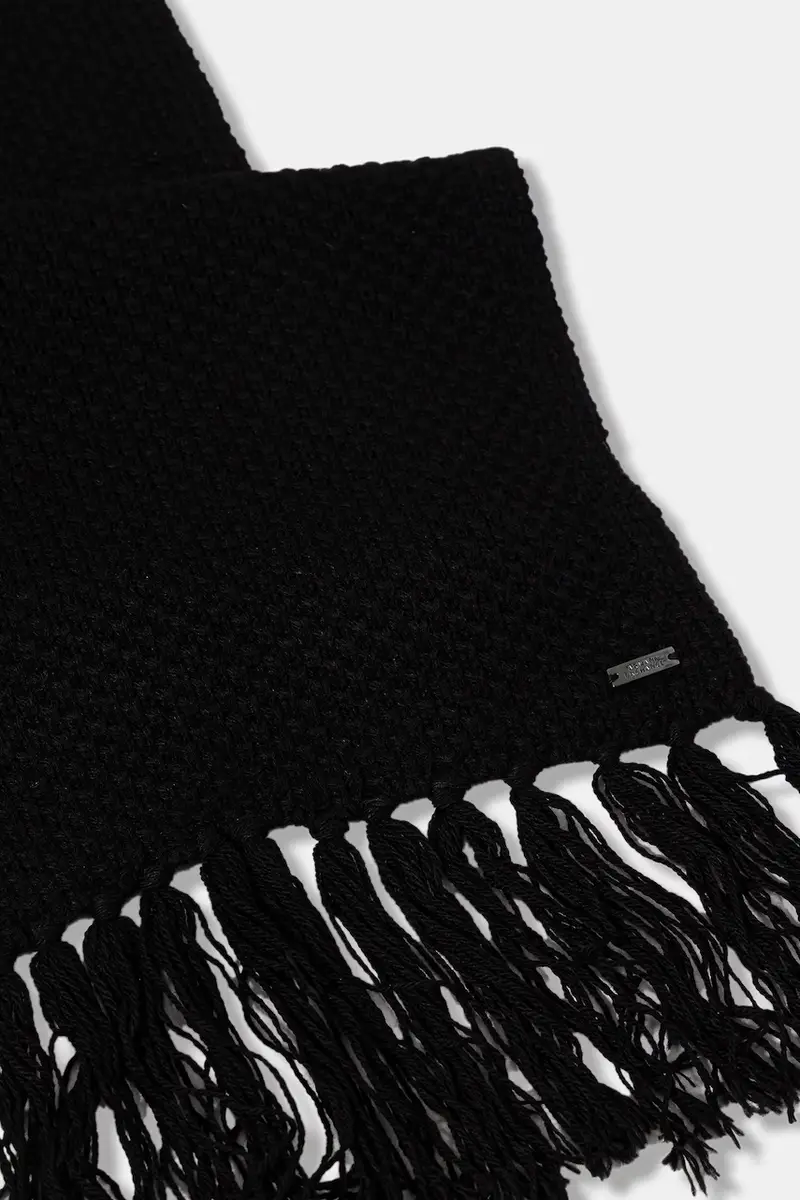 sciarpa in lana donna colore nero XW001500 AF16604 miniatura 2