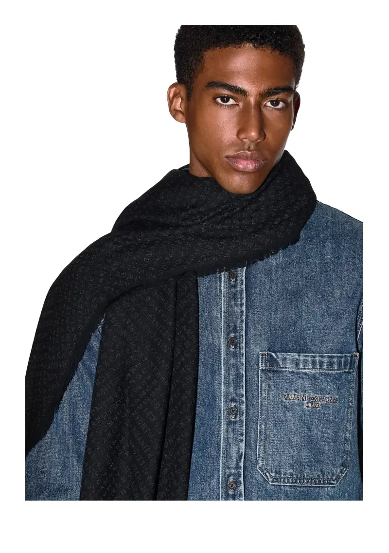 Sciarpa Uomo Black miniatura 2