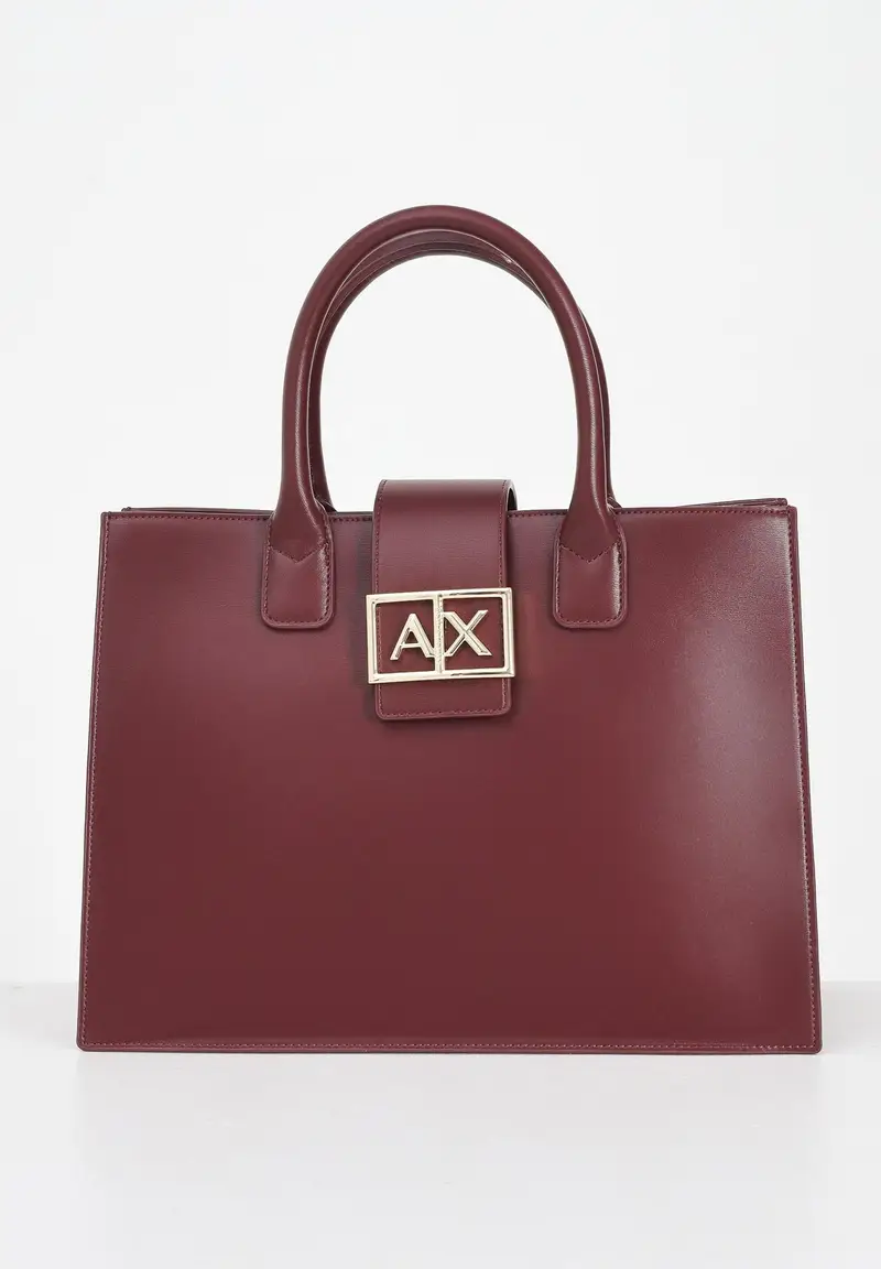 ARMANI EXCHANGE Shopper bordeaux da donna