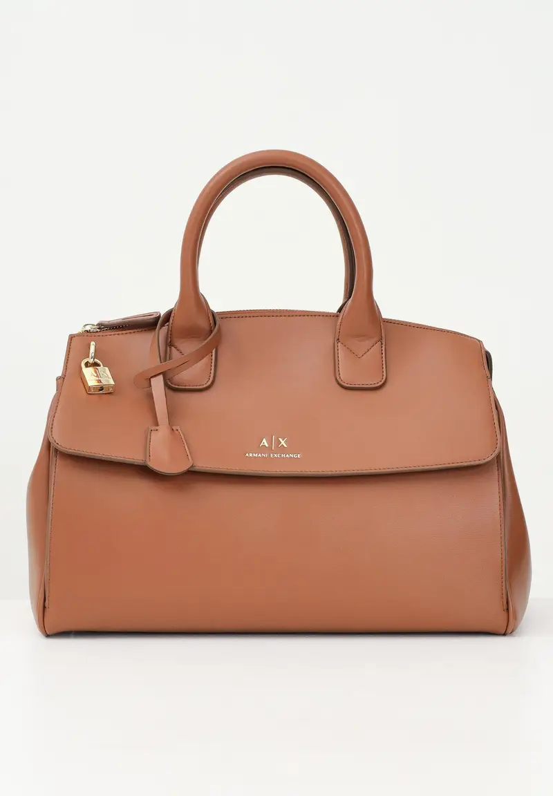 ARMANI EXCHANGE Shopper Boston color cammello da donna