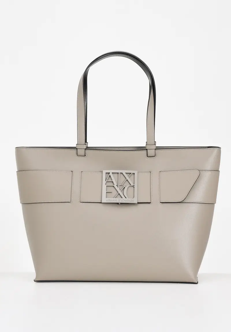 ARMANI EXCHANGE Shopper color fango da donna con logo