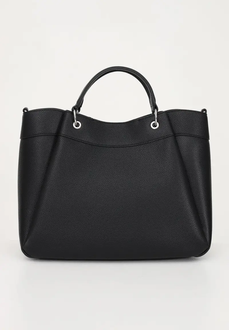 ARMANI EXCHANGE Shopper nera da donna con logo miniatura 3