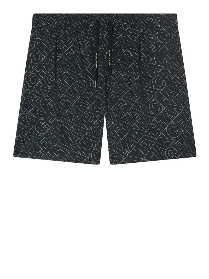 shorts mare armani exchange da uomo - nero