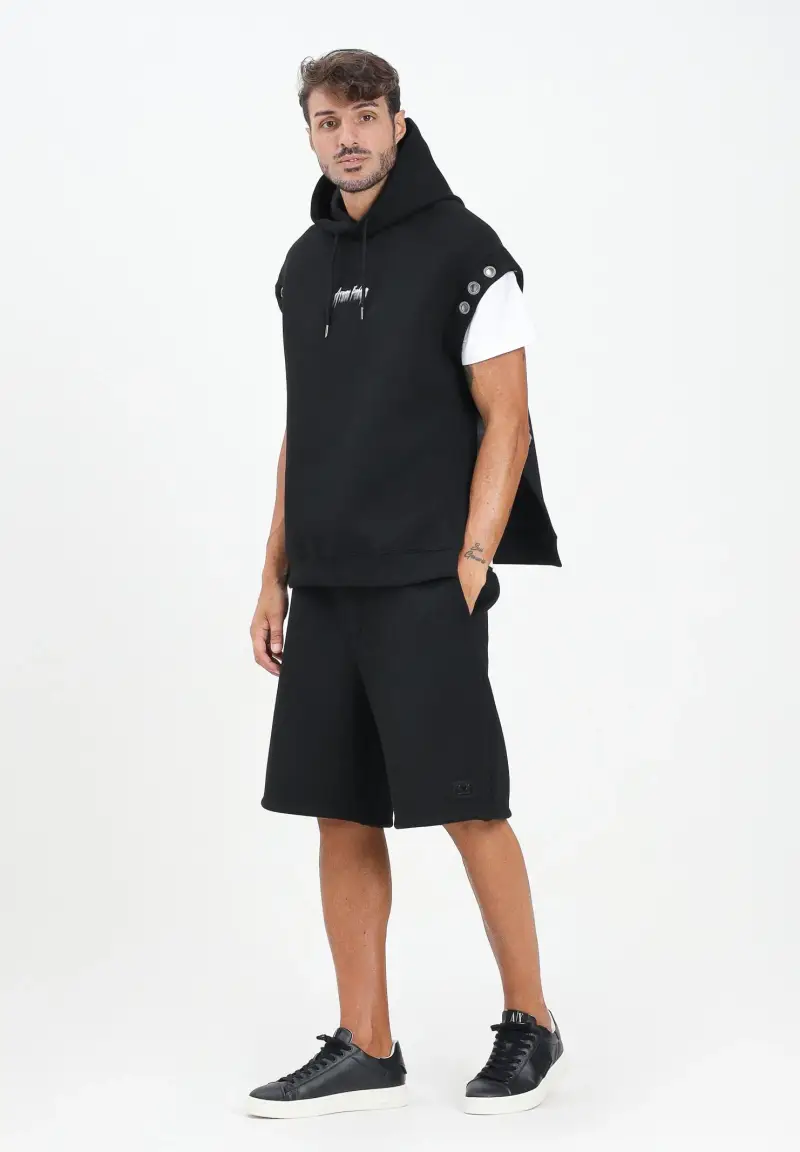 Shorts nero da uomo con logo miniatura 2