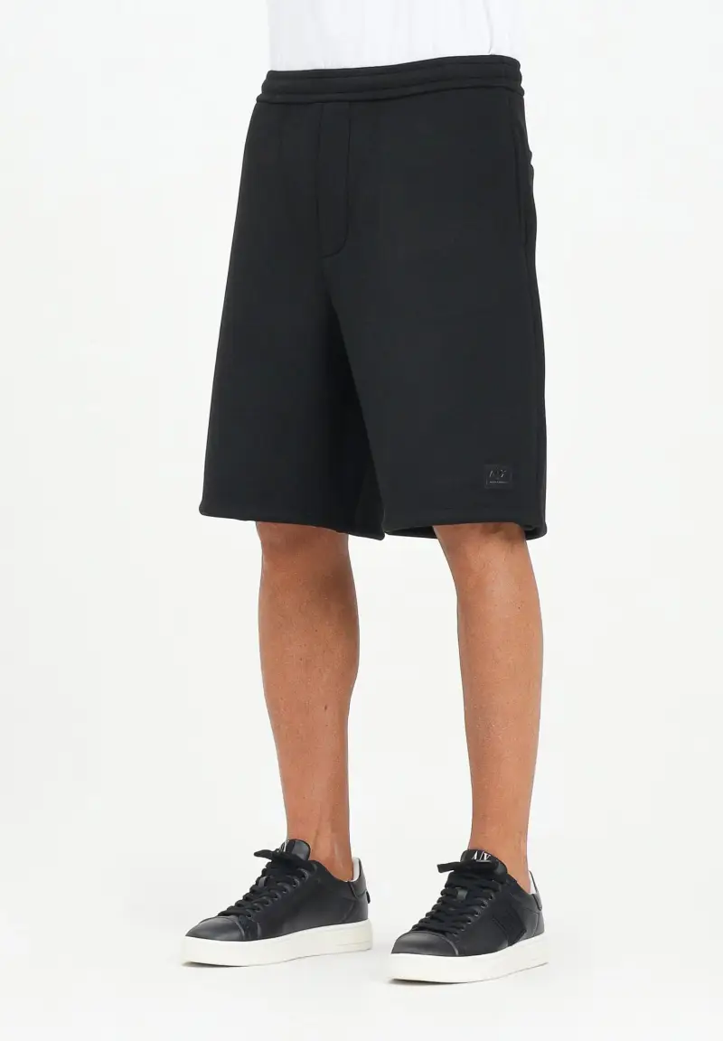 Shorts nero da uomo con logo