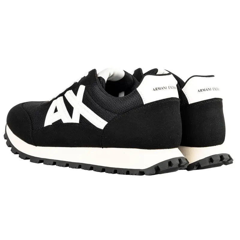 ARMANI EXCHANGE Sneaker bassa nero / bianco miniatura 2