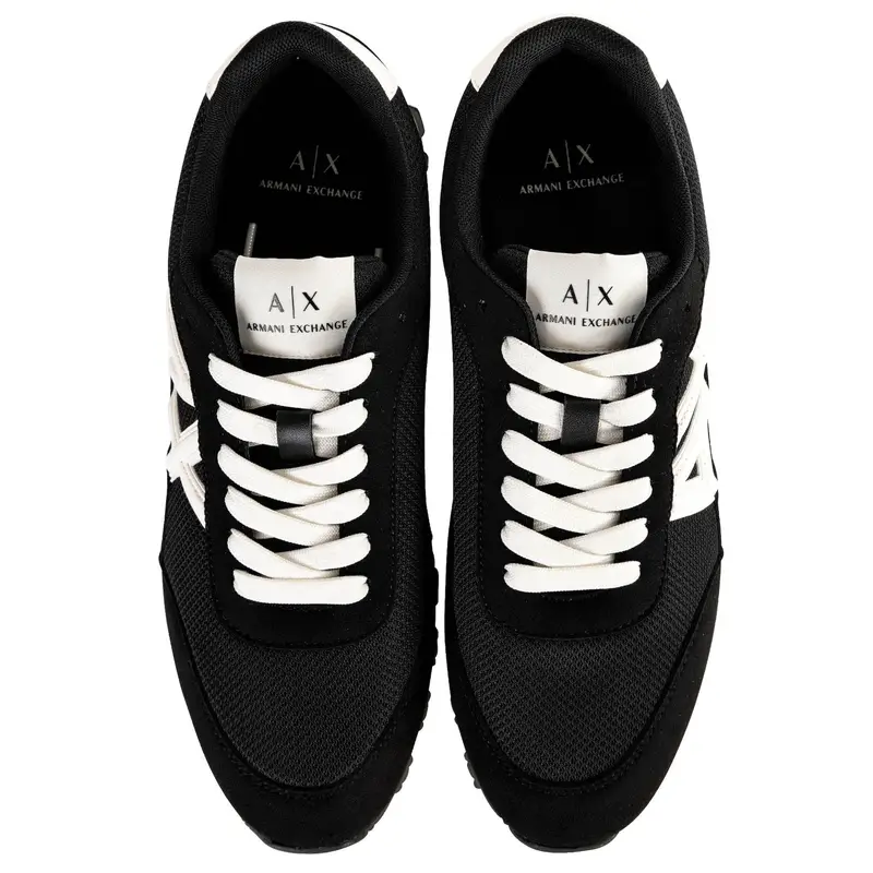 ARMANI EXCHANGE Sneaker bassa nero / bianco miniatura 3