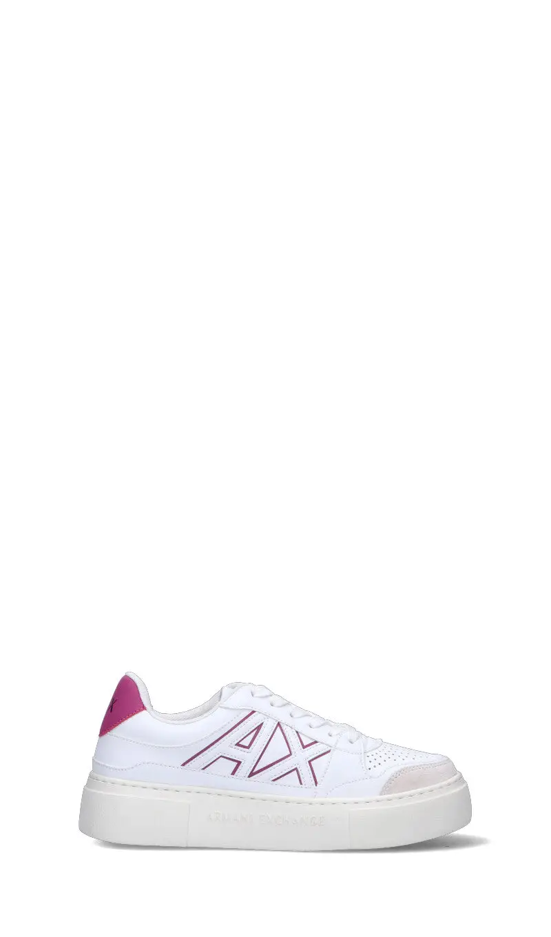 Sneaker donna bianca/fucsia in pelle Vario