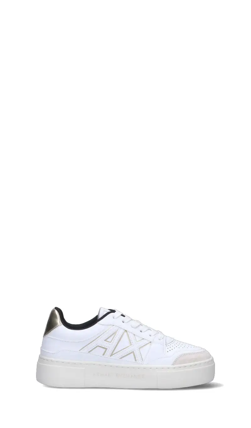 Sneaker donna bianca/oro in pelle Vario