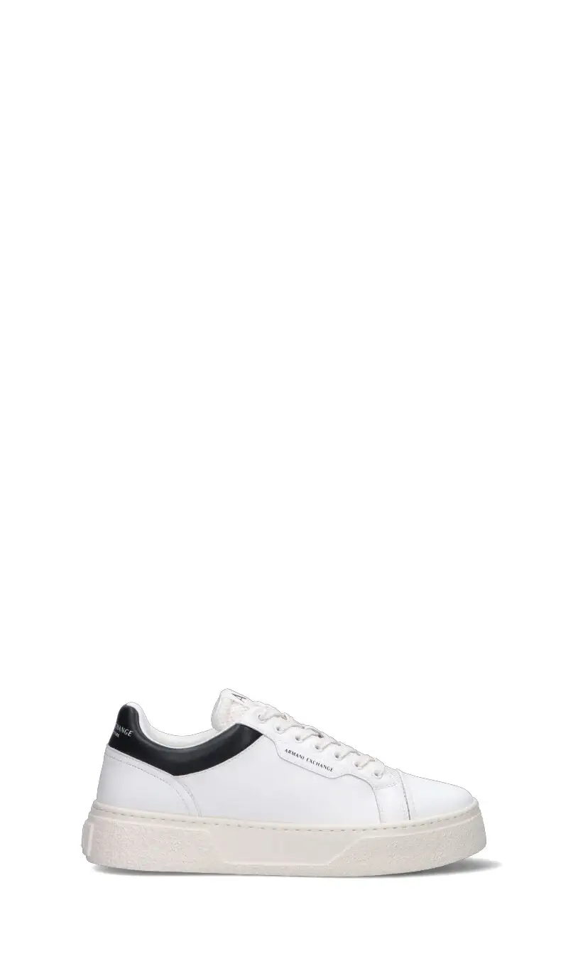 Sneaker uomo bianca/nera in pelle Vario