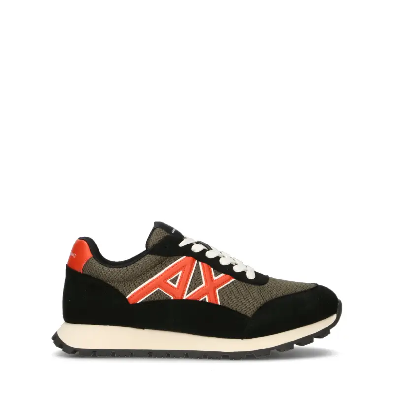 Sneaker uomo nera/arancio Vario