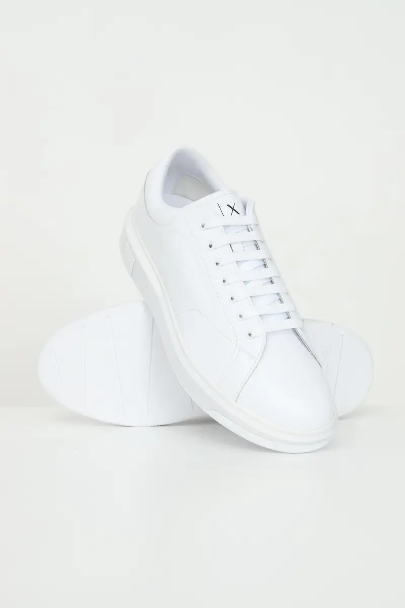 ARMANI EXCHANGE Sneakers bianche da uomo con logo miniatura 3