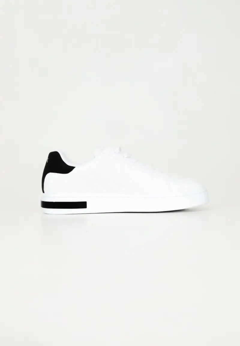 Sneakers bianche da uomo con logo all-over miniatura 3