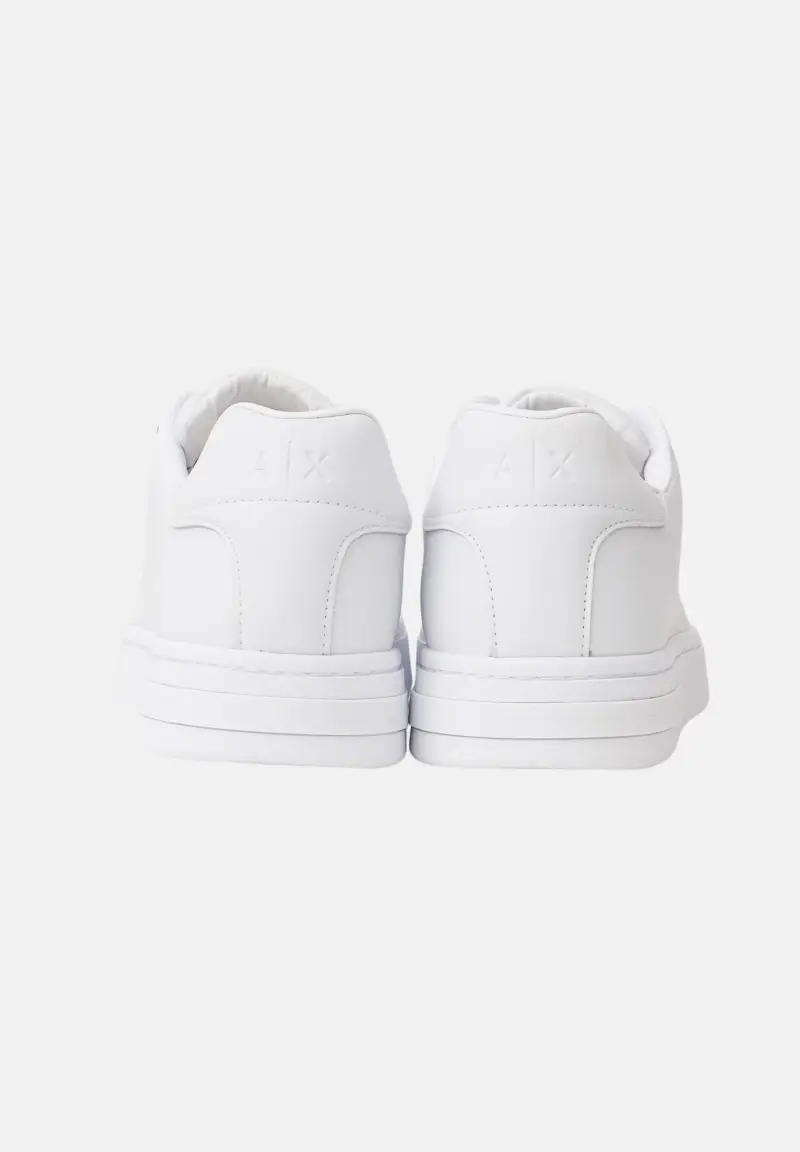 Sneakers bianche da uomo con logo miniatura 2