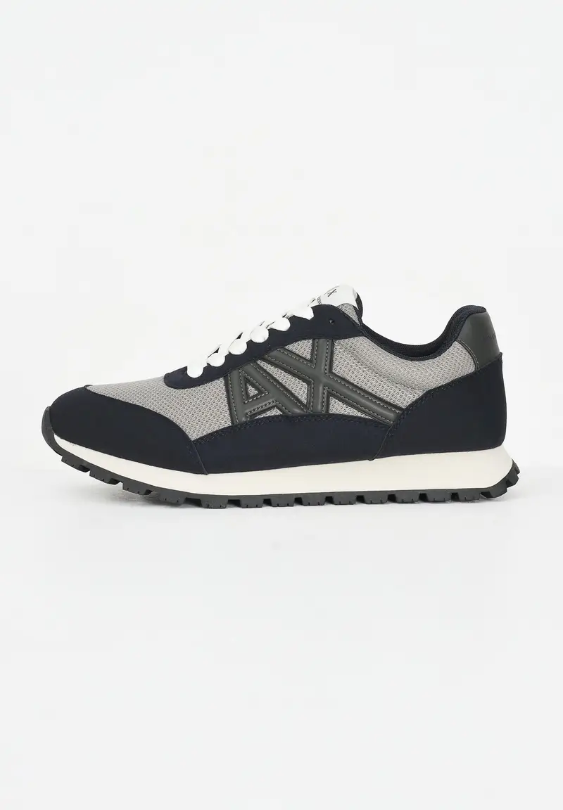 ARMANI EXCHANGE Sneakers blu da uomo con logo AX
