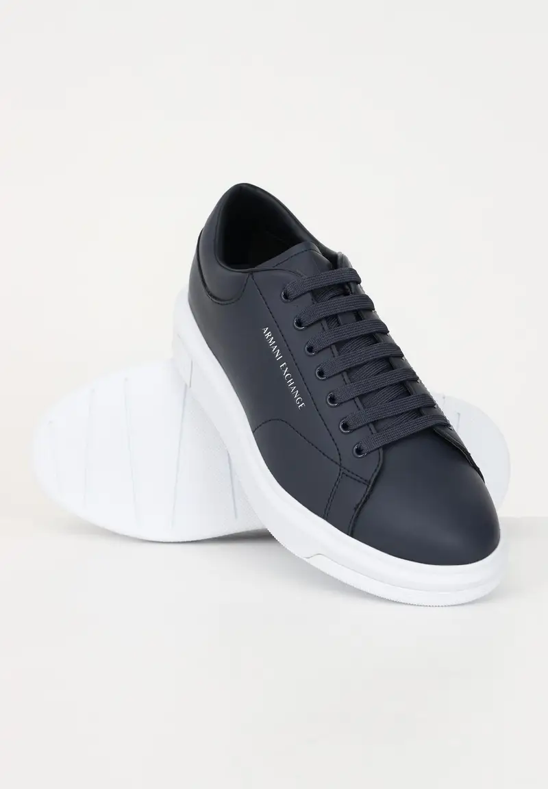 ARMANI EXCHANGE  Sneakers blu per uomo e donna miniatura 3