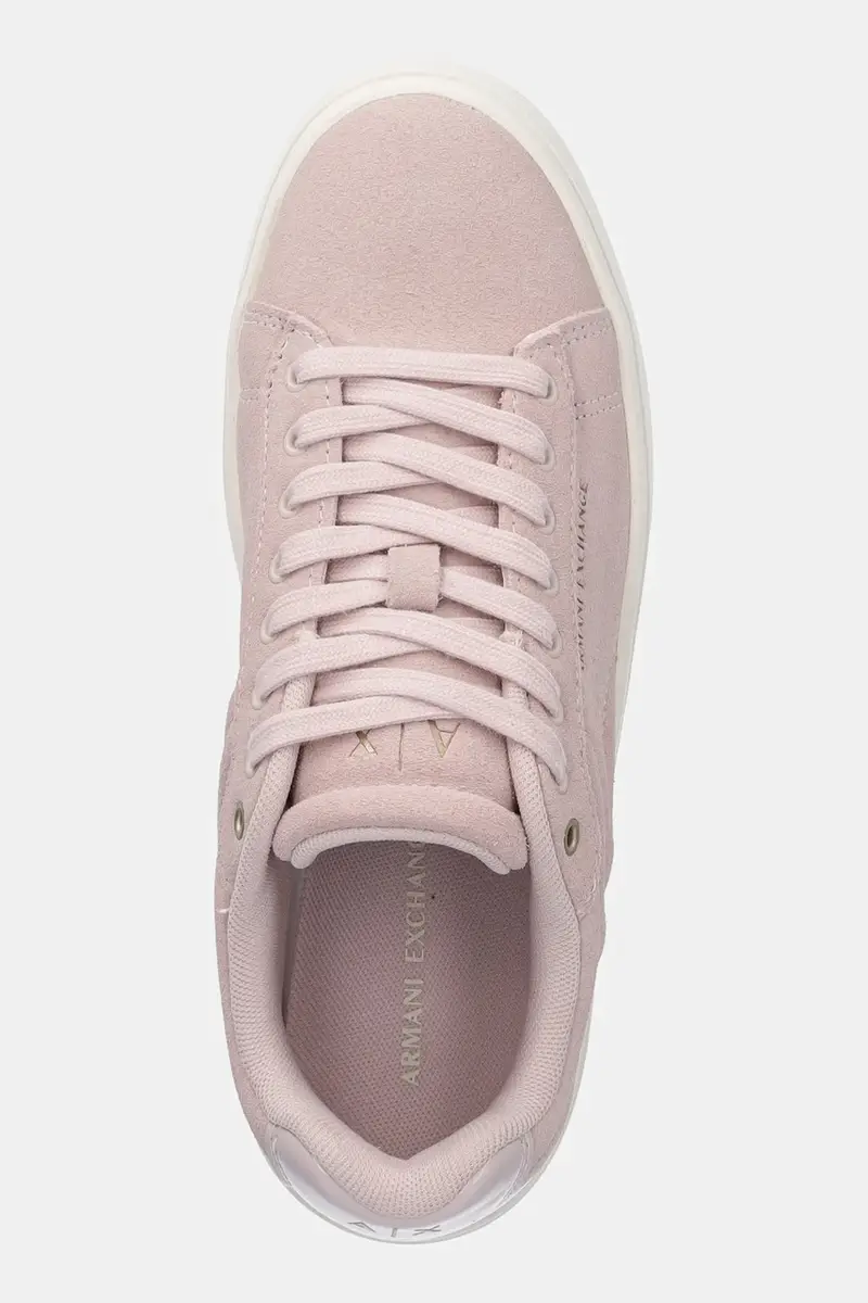 sneakers in camoscio donna colore rosa XW001619 AF17445 U4012 miniatura 4