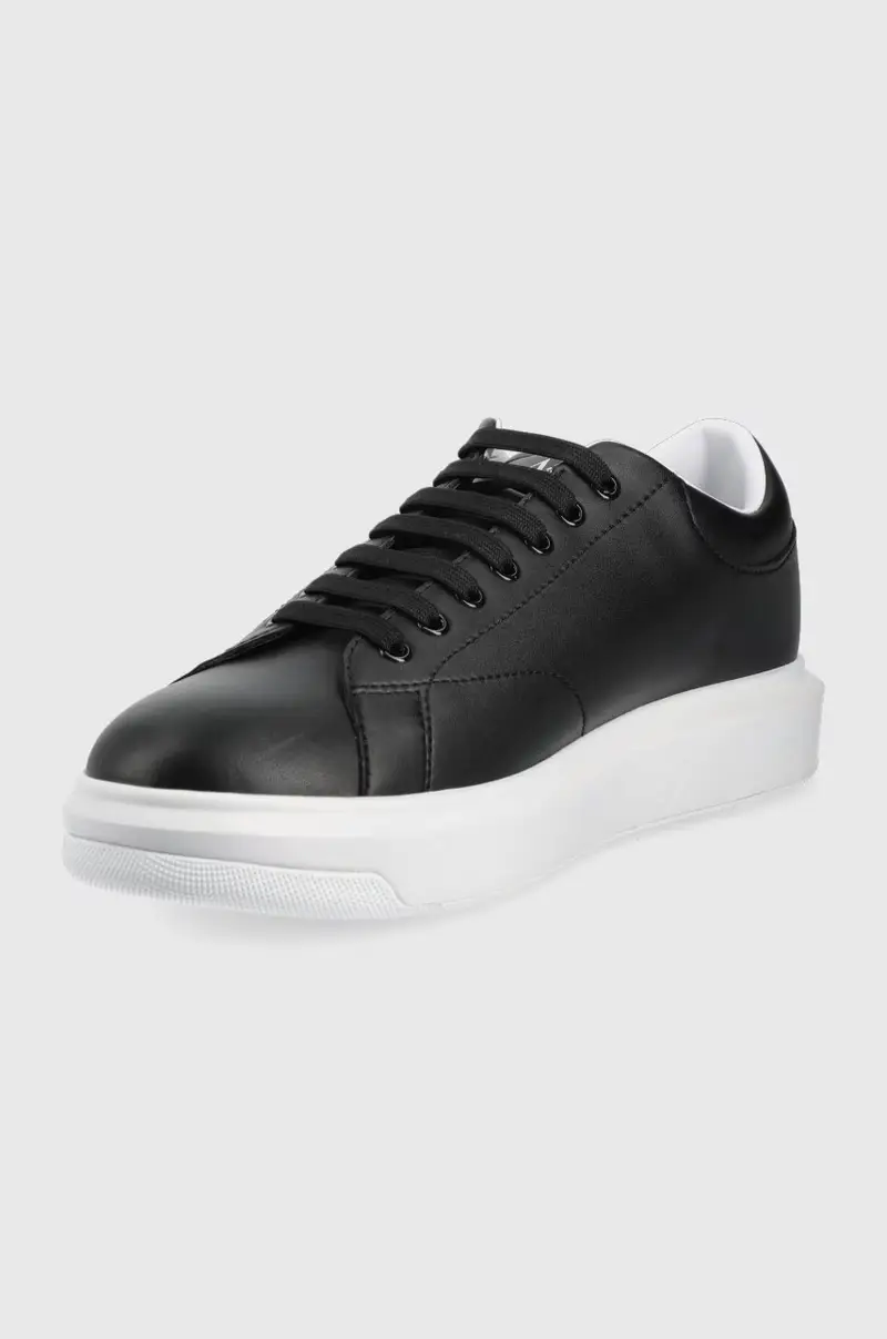 sneakers in pelle Nero miniatura 3
