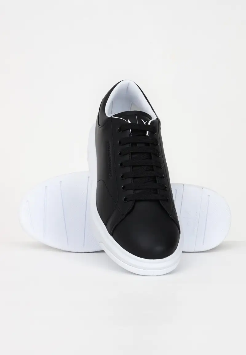 ARMANI EXCHANGE Sneakers nere da uomo con logo miniatura 3