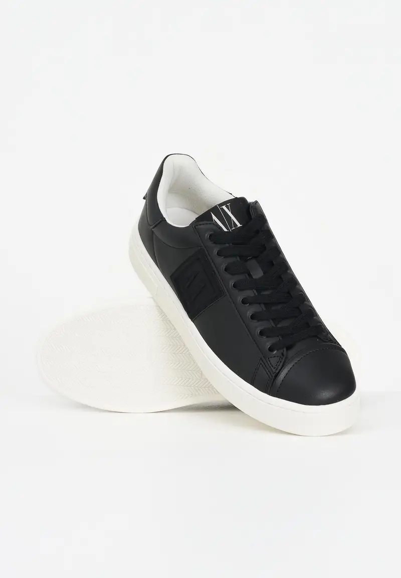 ARMANI EXCHANGE Sneakers nere da uomo con logo miniatura 3