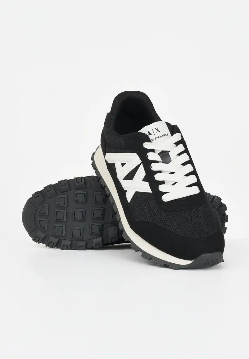 ARMANI EXCHANGE Sneakers nere da uomo con logo AX miniatura 3