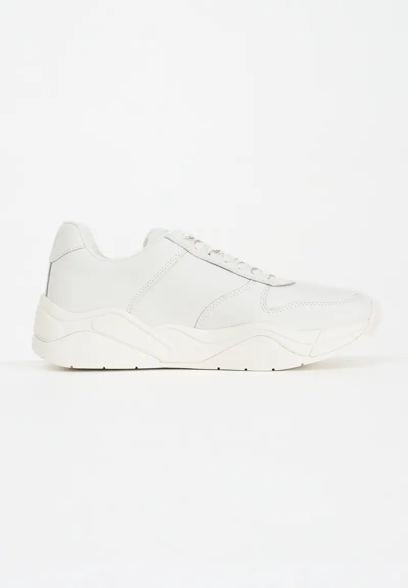 ARMANI EXCHANGE Sneakers panna da donna con catenina miniatura 2