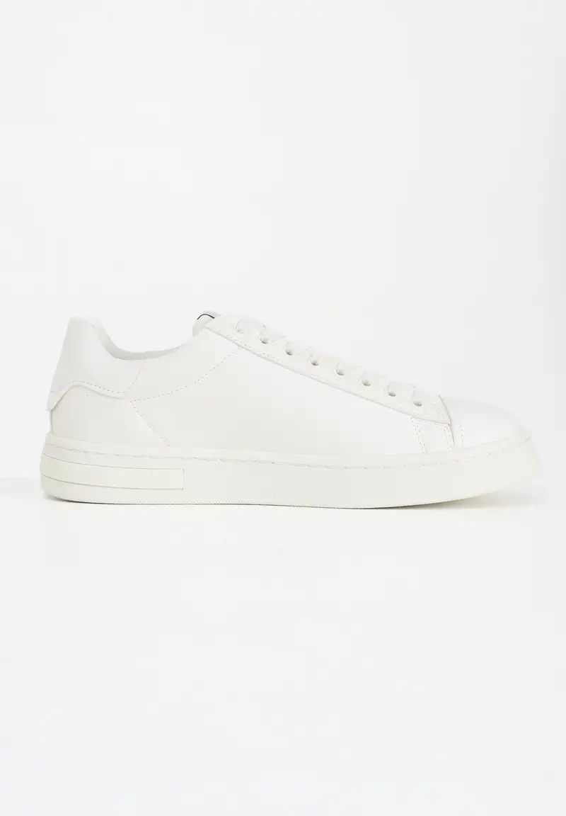 ARMANI EXCHANGE Sneakers panna da uomo con logo miniatura 2