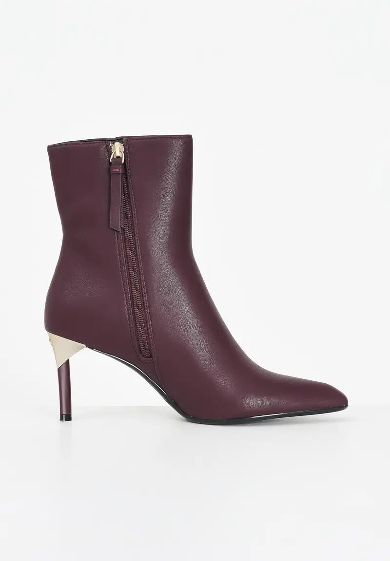 ARMANI EXCHANGE Stivaletti bordeaux da donna con dettaglio logo miniatura 2