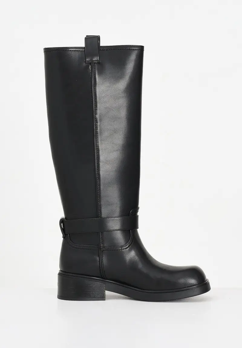 ARMANI EXCHANGE Stivali alti neri da donna con fibbia miniatura 2