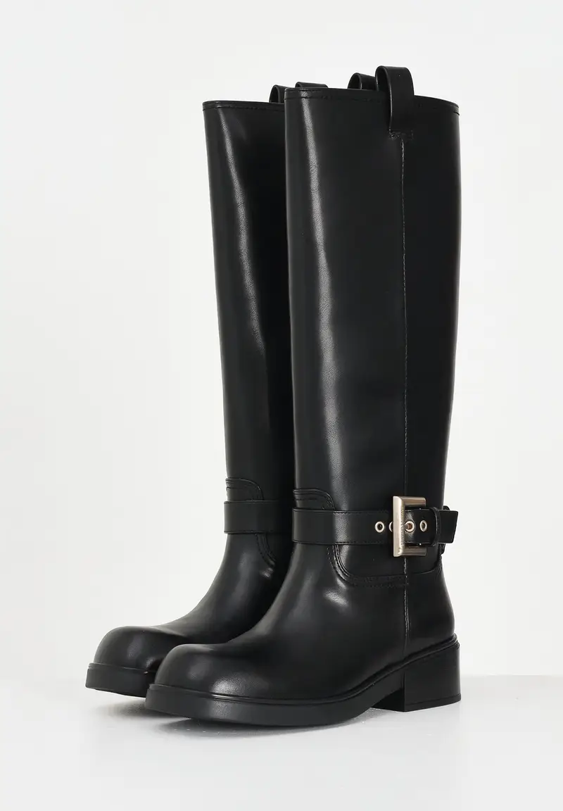 ARMANI EXCHANGE Stivali alti neri da donna con fibbia miniatura 3