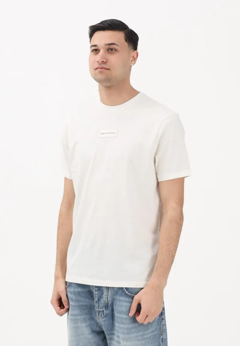 Armani Exchange T-shirt Uomo Crema 4192162
