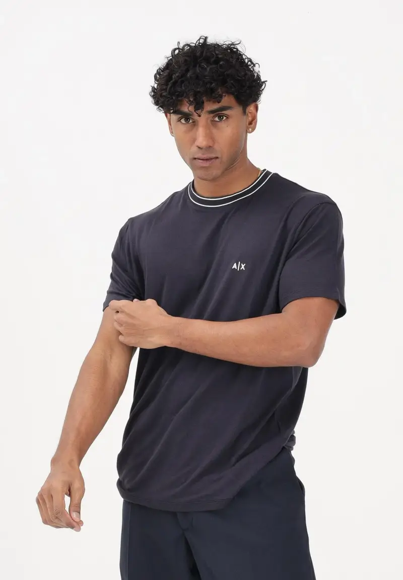 Armani Exchange T-shirt Uomo Blu 4246002 miniatura 2
