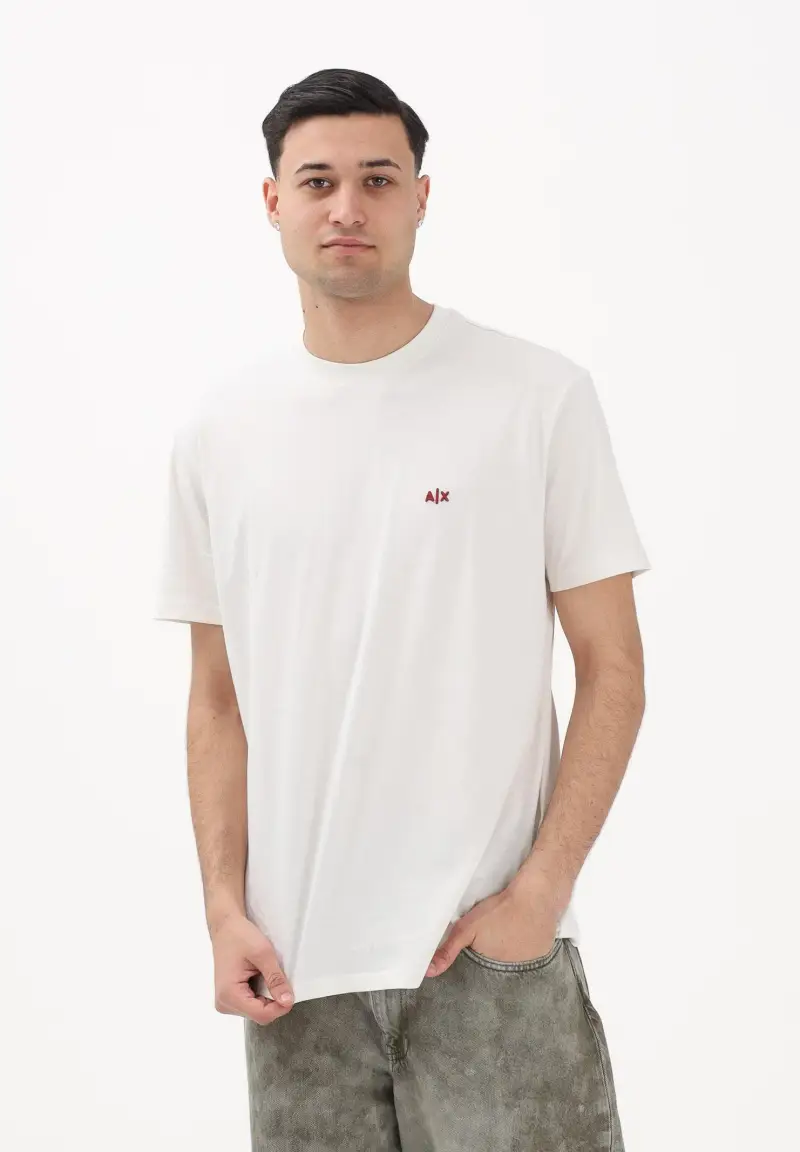Armani Exchange T-shirt Uomo Crema 4192187 miniatura 2