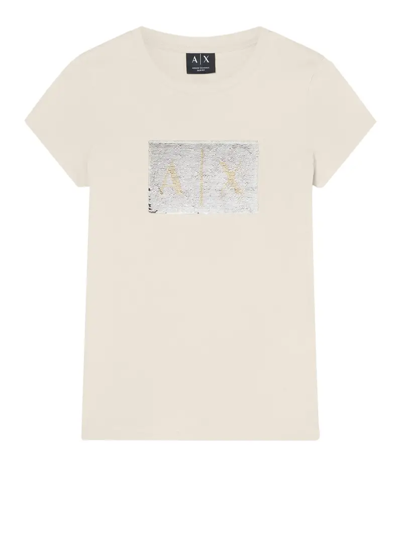 t-shirt armani exchange da donna - avorio