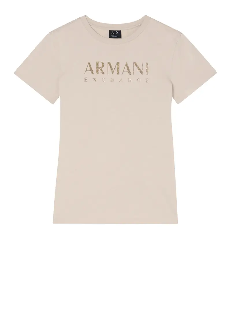 t-shirt armani exchange da donna - avorio