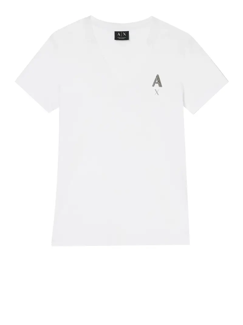 t-shirt armani exchange da donna - bianco