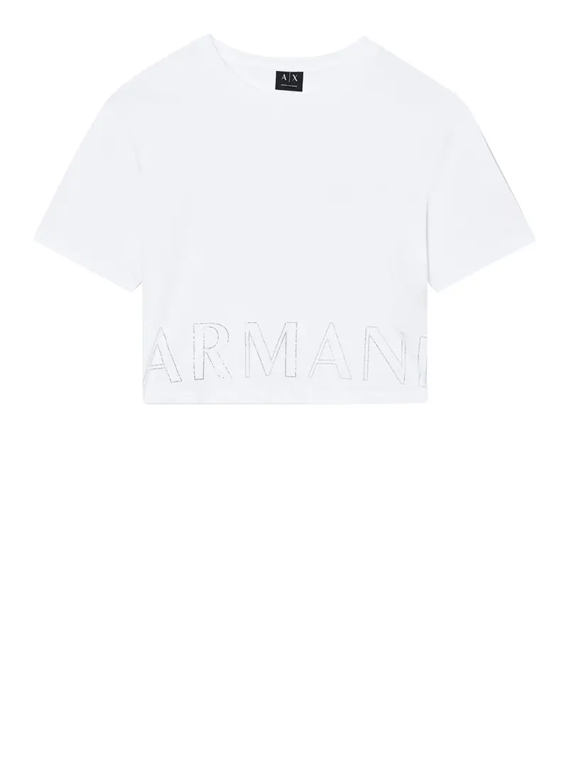 t-shirt armani exchange da donna - bianco
