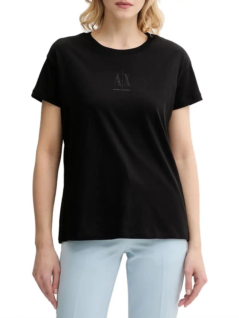 t-shirt armani exchange da donna - nero