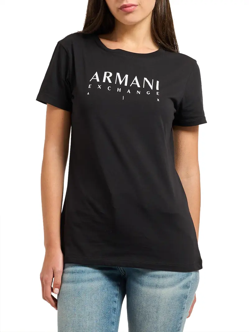 t-shirt armani exchange da donna - nero