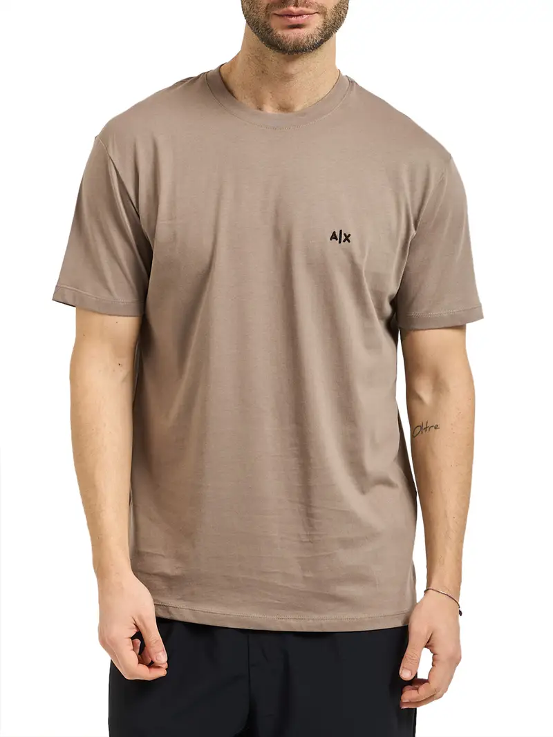 t-shirt armani exchange da uomo - beige