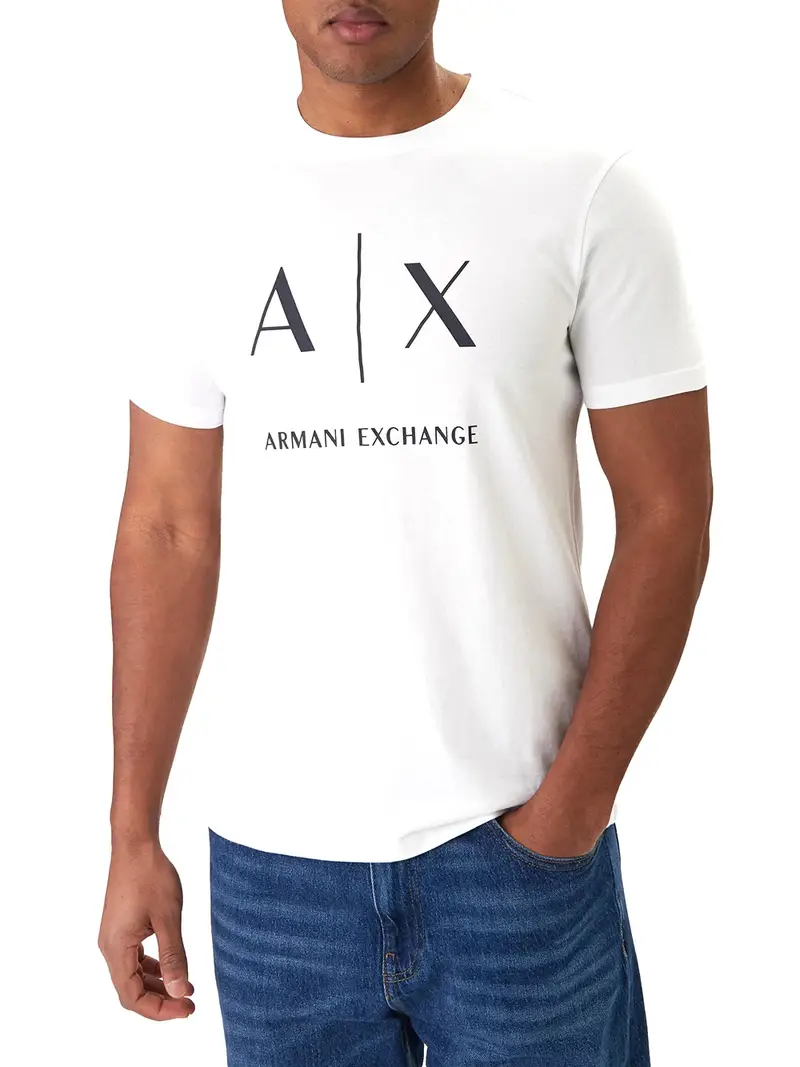 t-shirt armani exchange da uomo - bianco