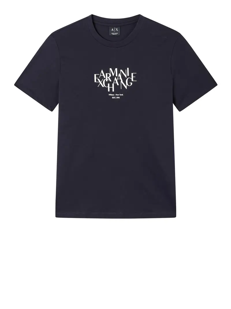 t-shirt armani exchange da uomo - blu