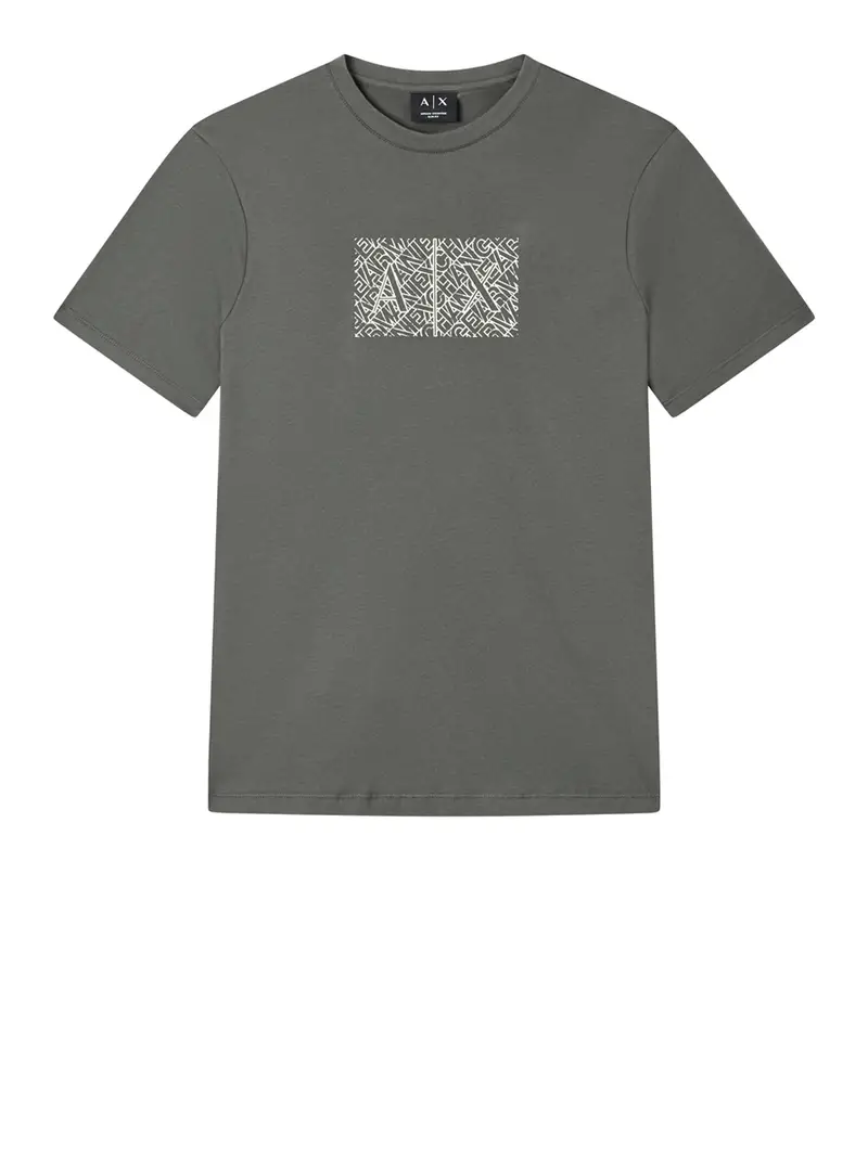 t-shirt armani exchange da uomo - grigio