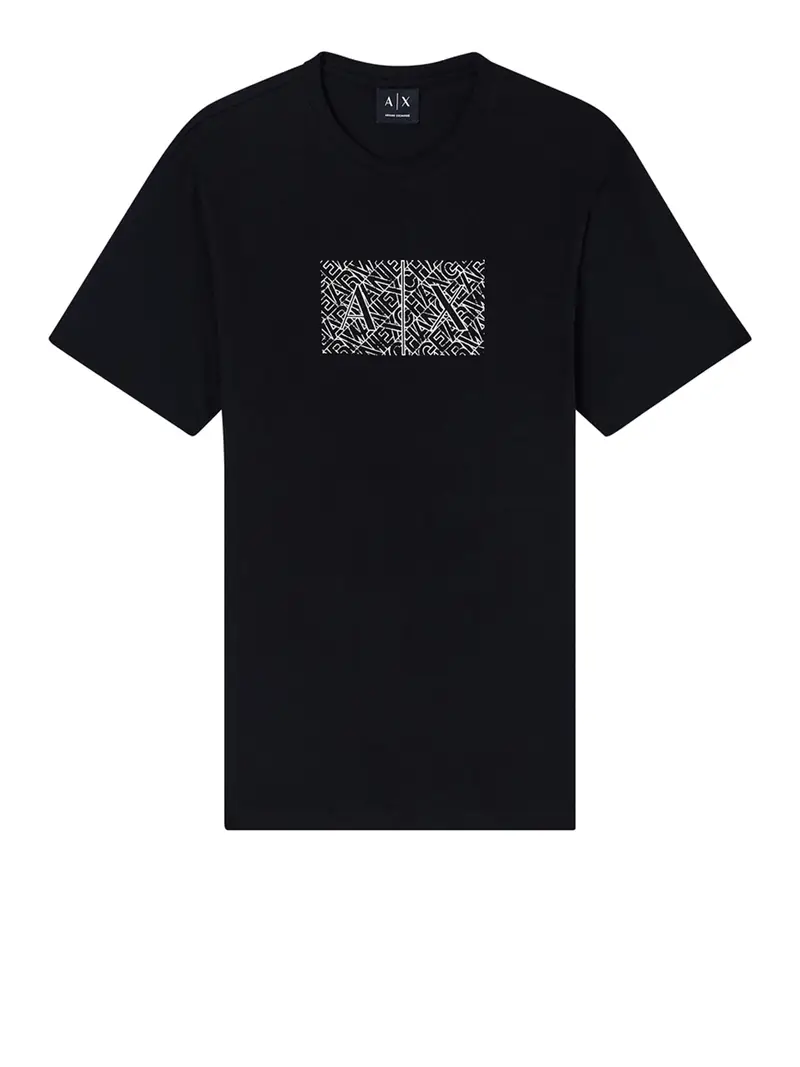 t-shirt armani exchange da uomo - nero