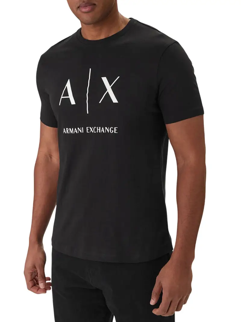t-shirt armani exchange da uomo - nero