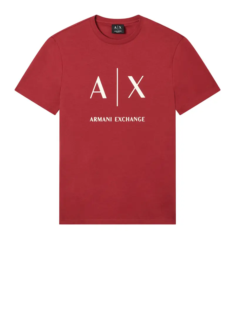 t-shirt armani exchange da uomo - rosso