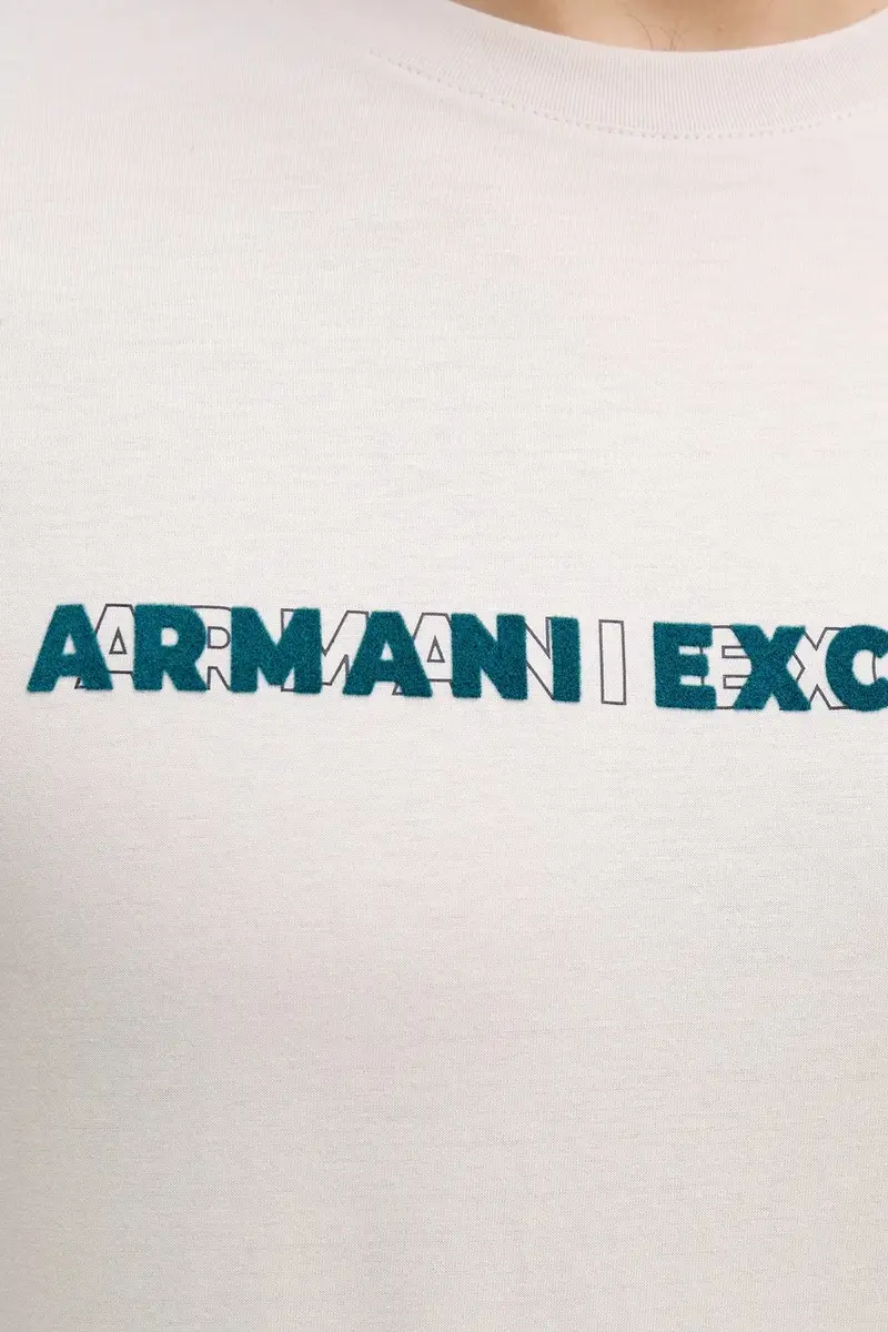 Armani Exchange T-shirt Beige 3955801 miniatura 5